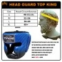 Top King TKHGSS-01 Боксерский Шлем Тайский Бокс "Super Star" Синий Размер XL